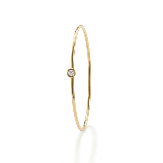 Atlas Large Single Stone Bangle