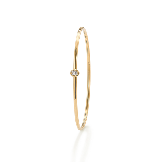 Atlas Small Single Stone Bangle