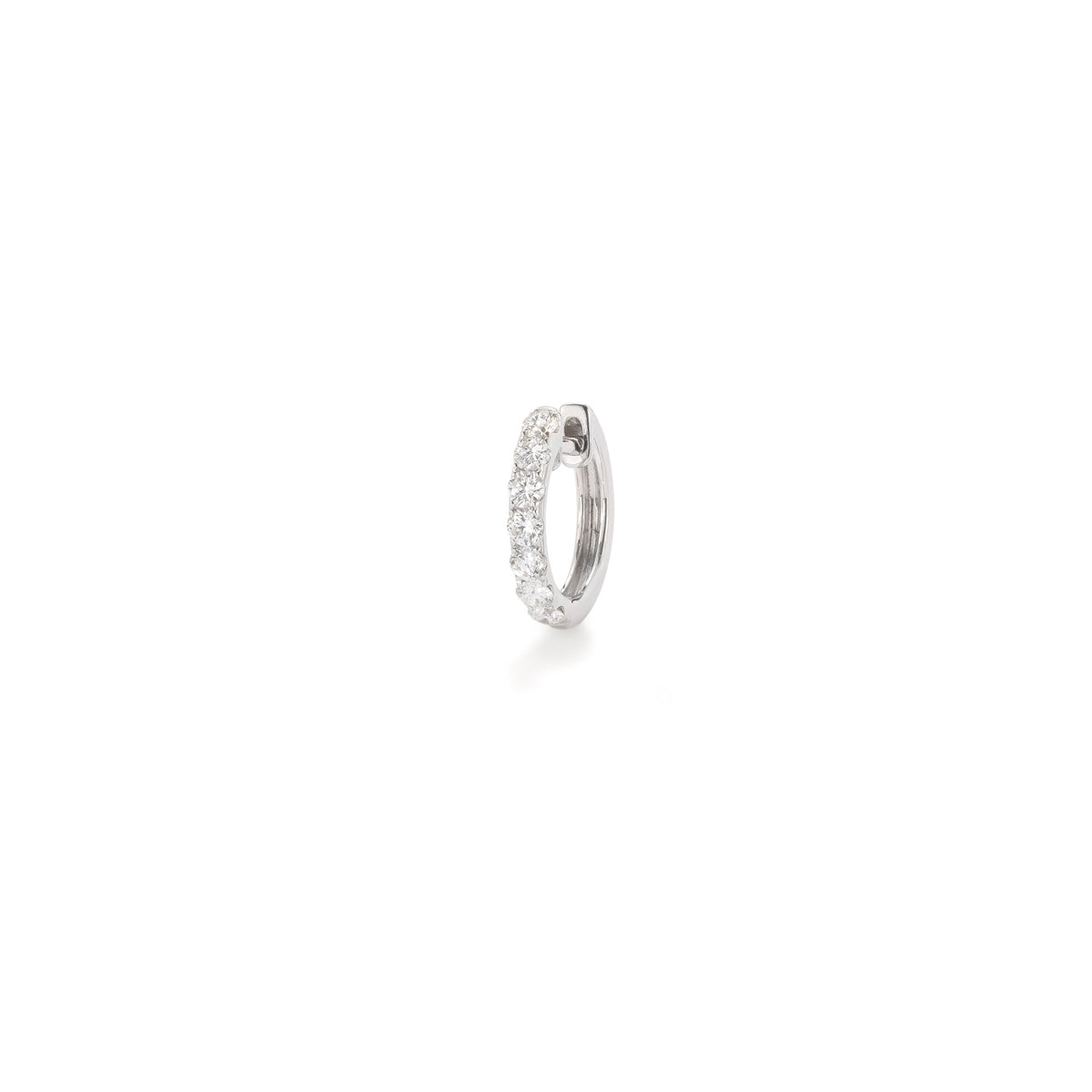 Single Orb Hoop Diamond Midi