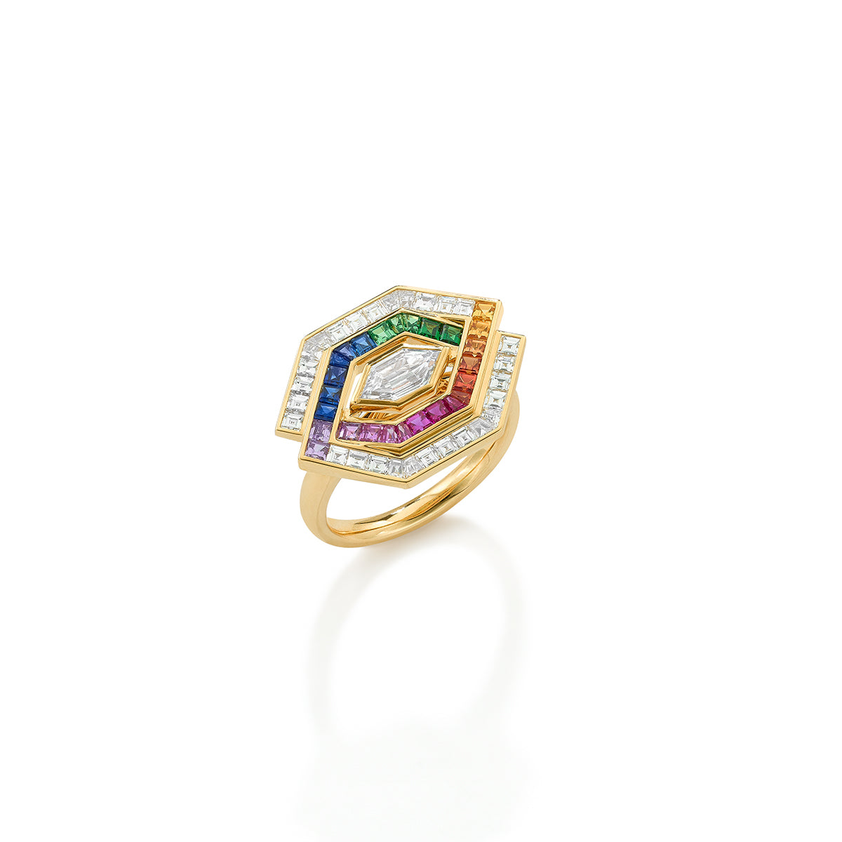 Entwined Rainbow Ring