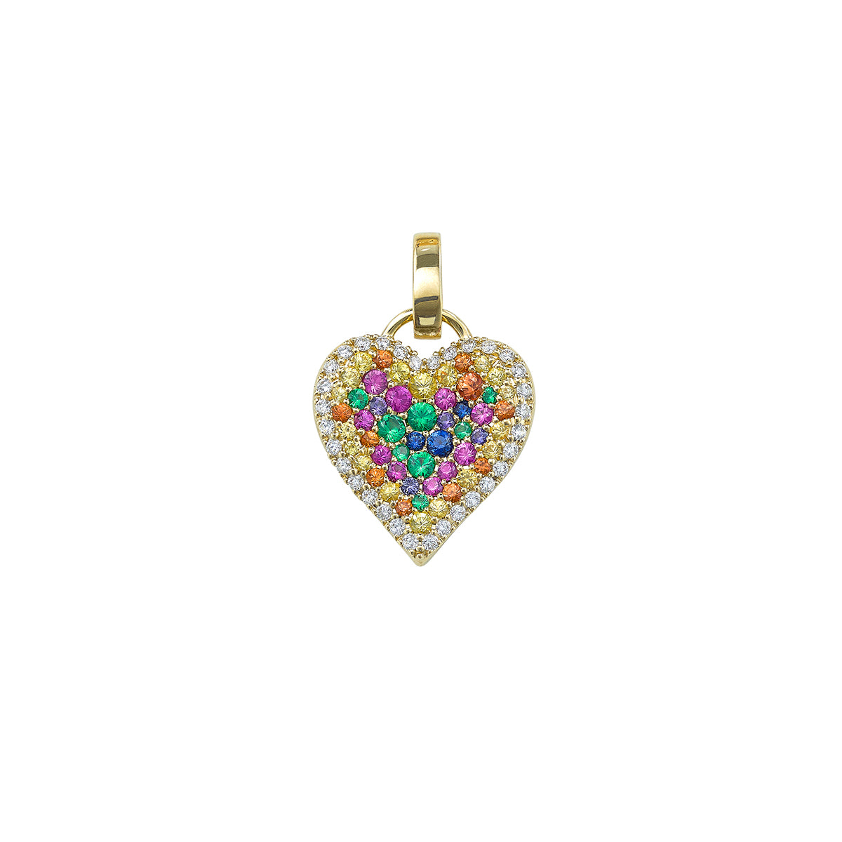 Fortune Rainbow Pave Heart