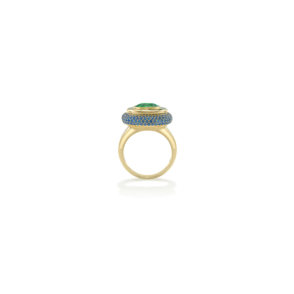 Green Tourmaline Arena Ring