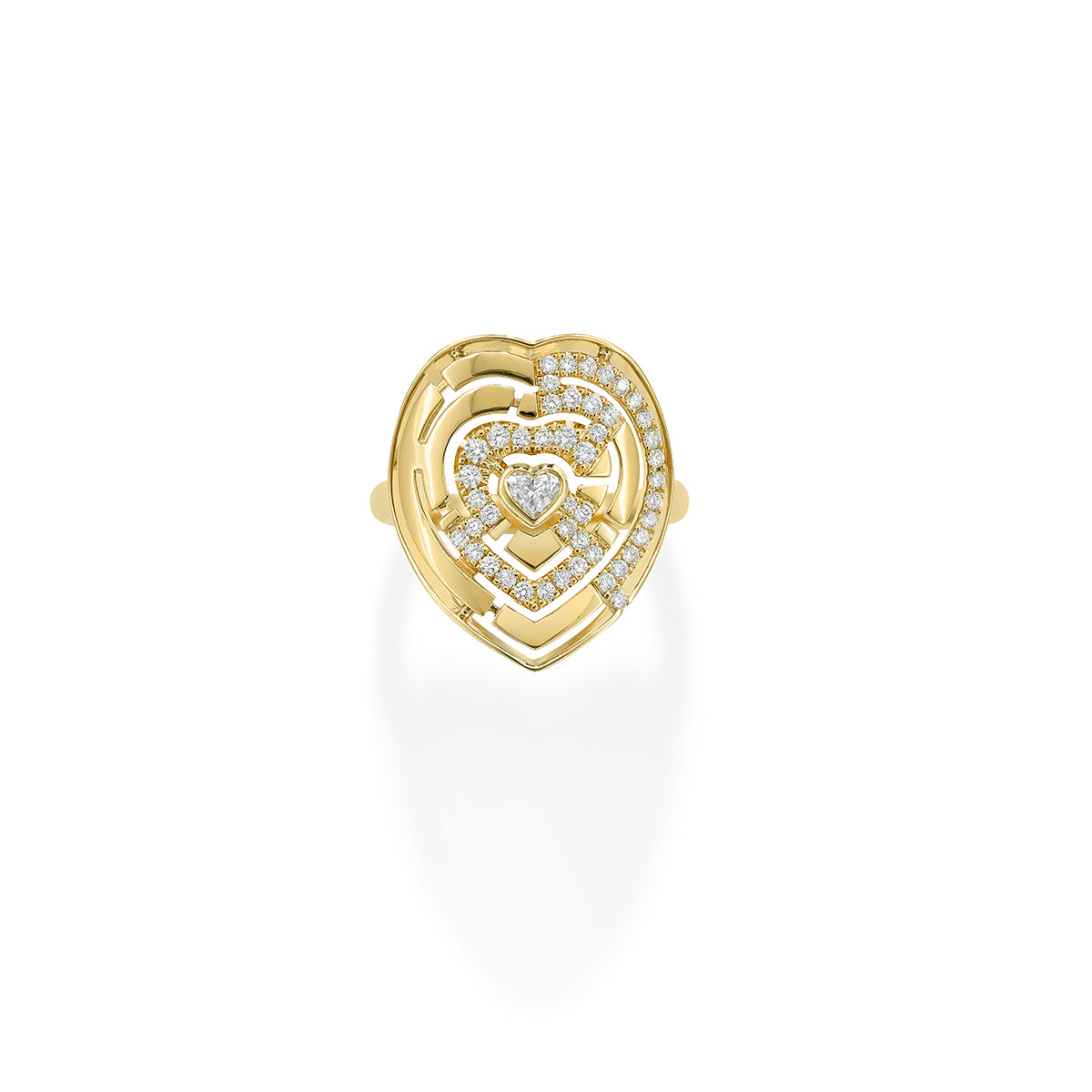 Labyrinth Heart Ring