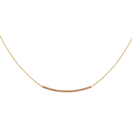 Streak Necklace Pink Sapphires