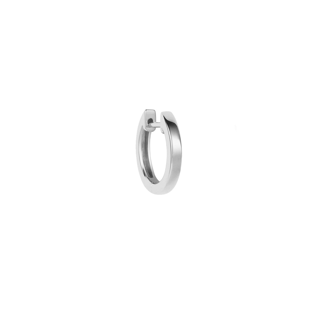 Single Orb Hoop White Gold Medium