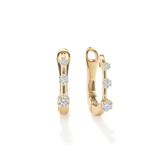 Daystar Hoop Diamond Earrings