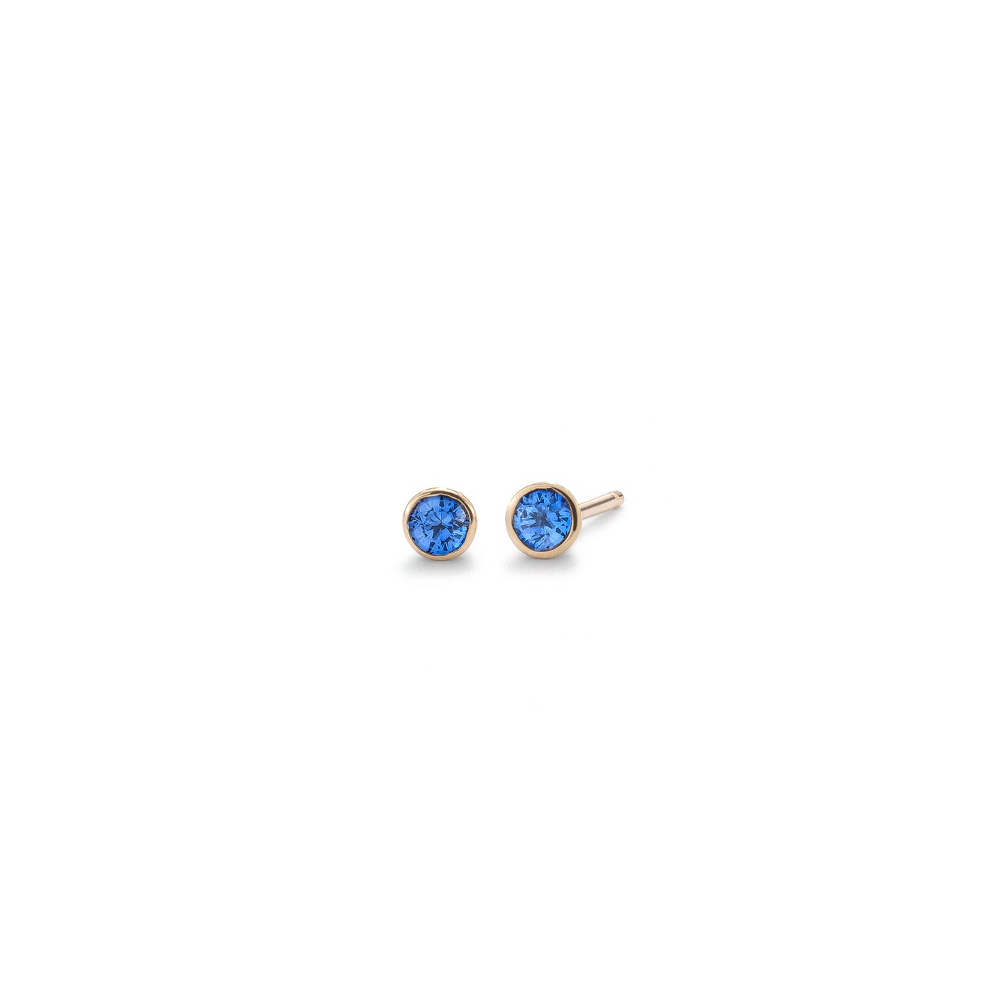 Strobe stud earring - Blue Sapphire