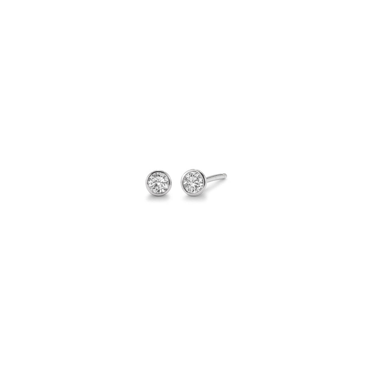 Strobe stud earring - Diamond/ White Gold