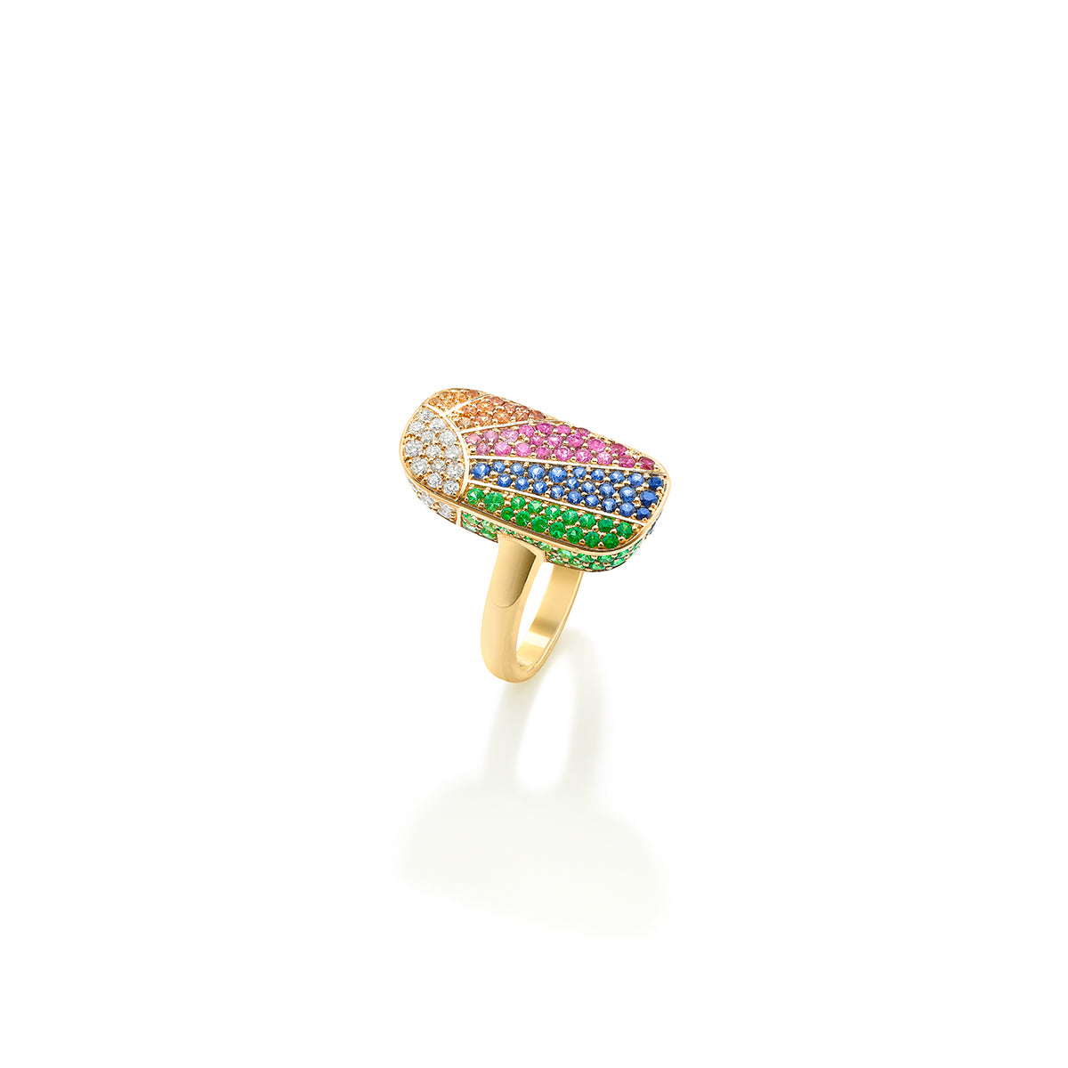 Synchronicity Rainbow Ray Inner Ring in 18ct Yellow Gold