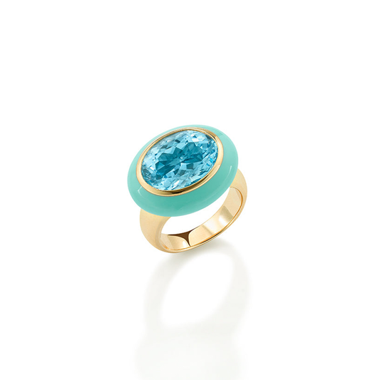 Blue Topaz Arena Ring