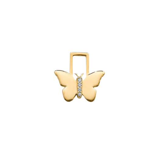 Butterfly Diamond Yellow Gold EarWish