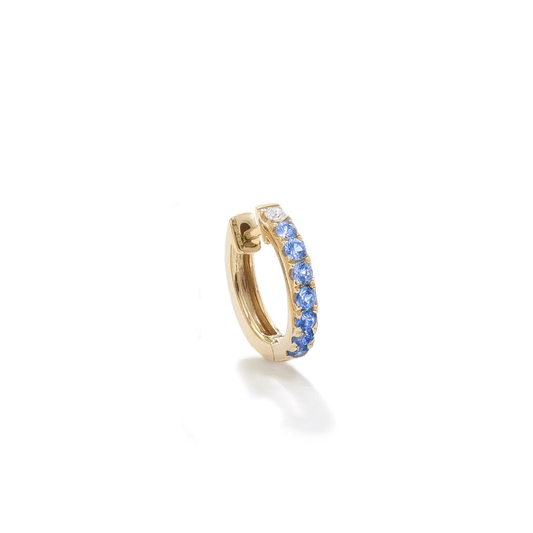 Single Orb Hoop Blue Sapphire Midi