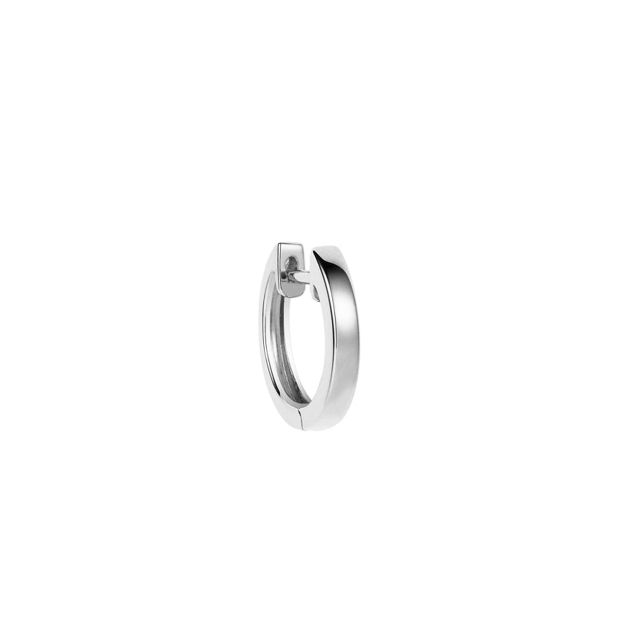 Single Orb Hoop White Gold Midi