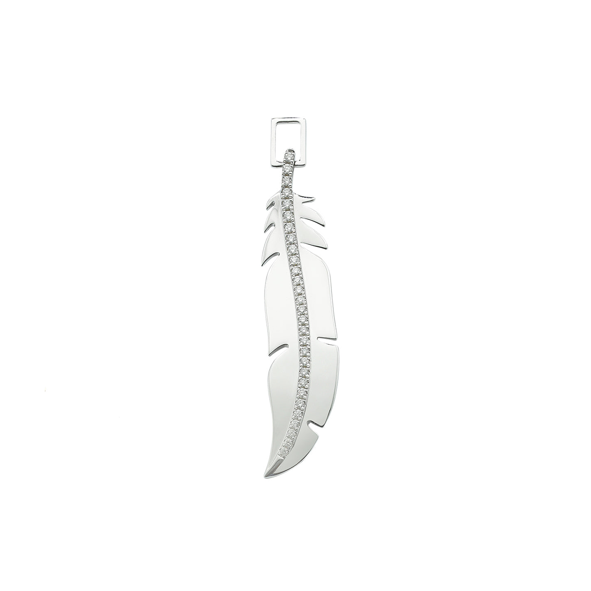 Feather Large EarWish White Gold