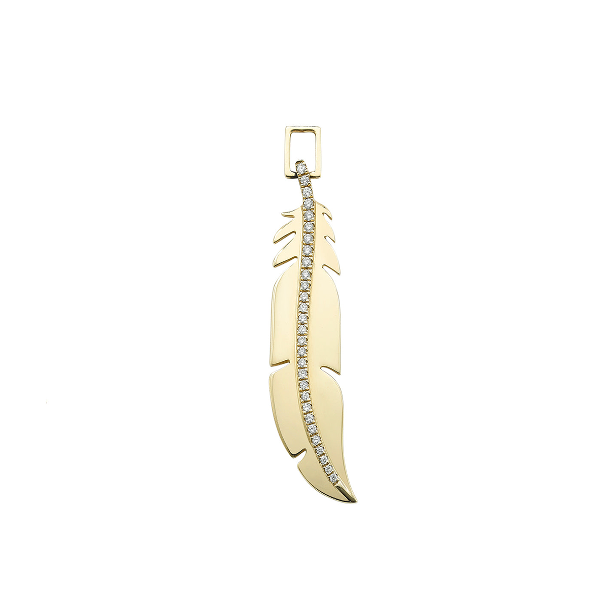 Large Feather Diamond EarWish