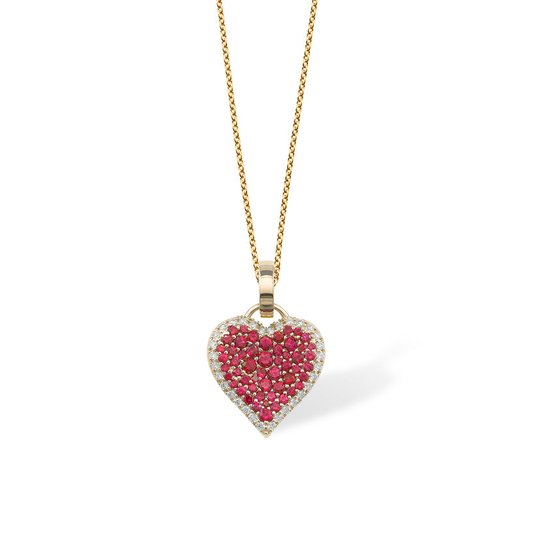 Fortune Ruby Pave Heart