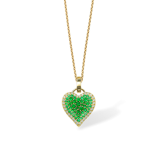 Fortune Tsavorite Pave Heart