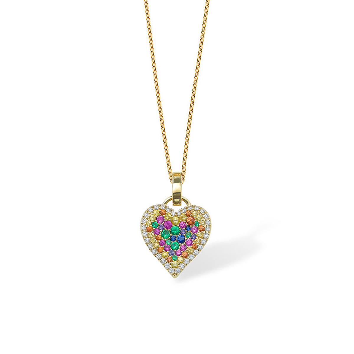 Fortune Rainbow Pave Heart