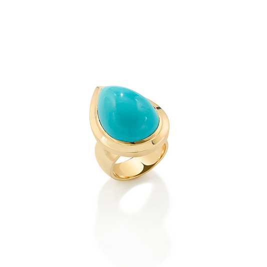 Pearshape Sleeping Beauty Turquoise ring