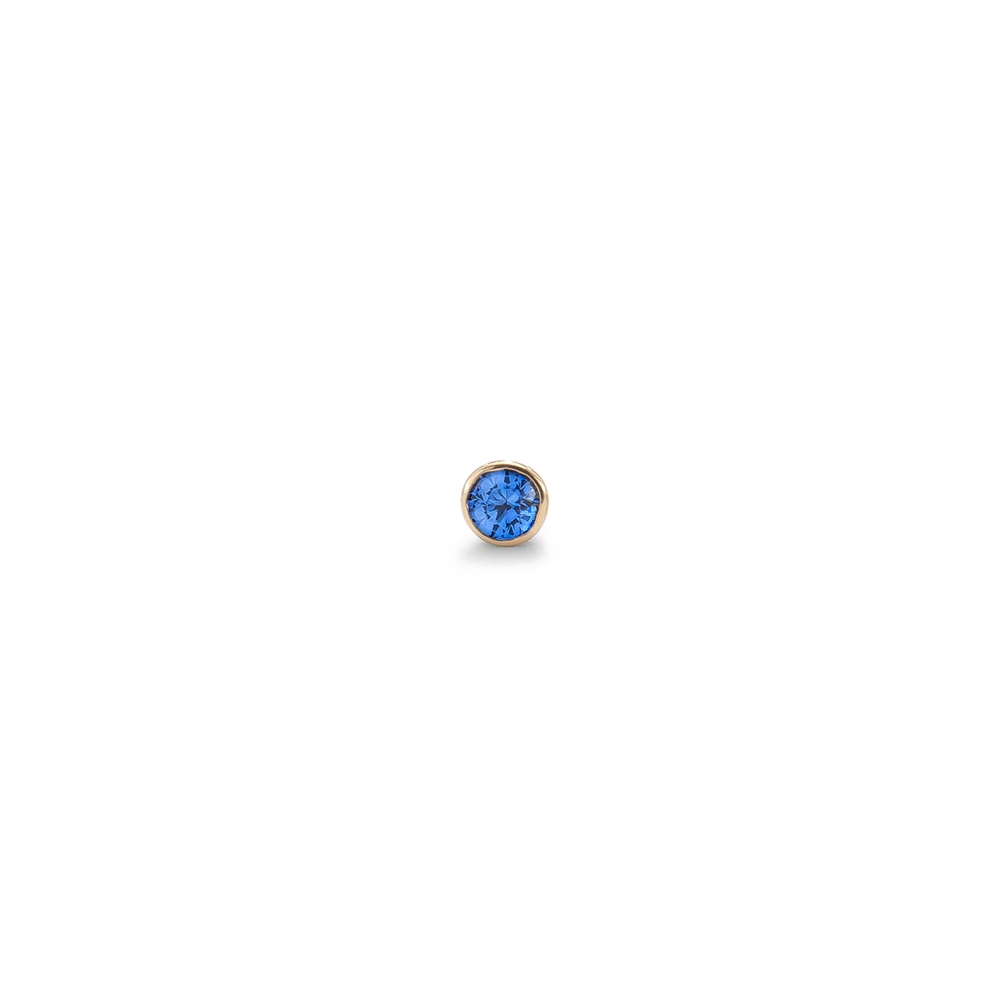 Strobe stud earring - Blue Sapphire