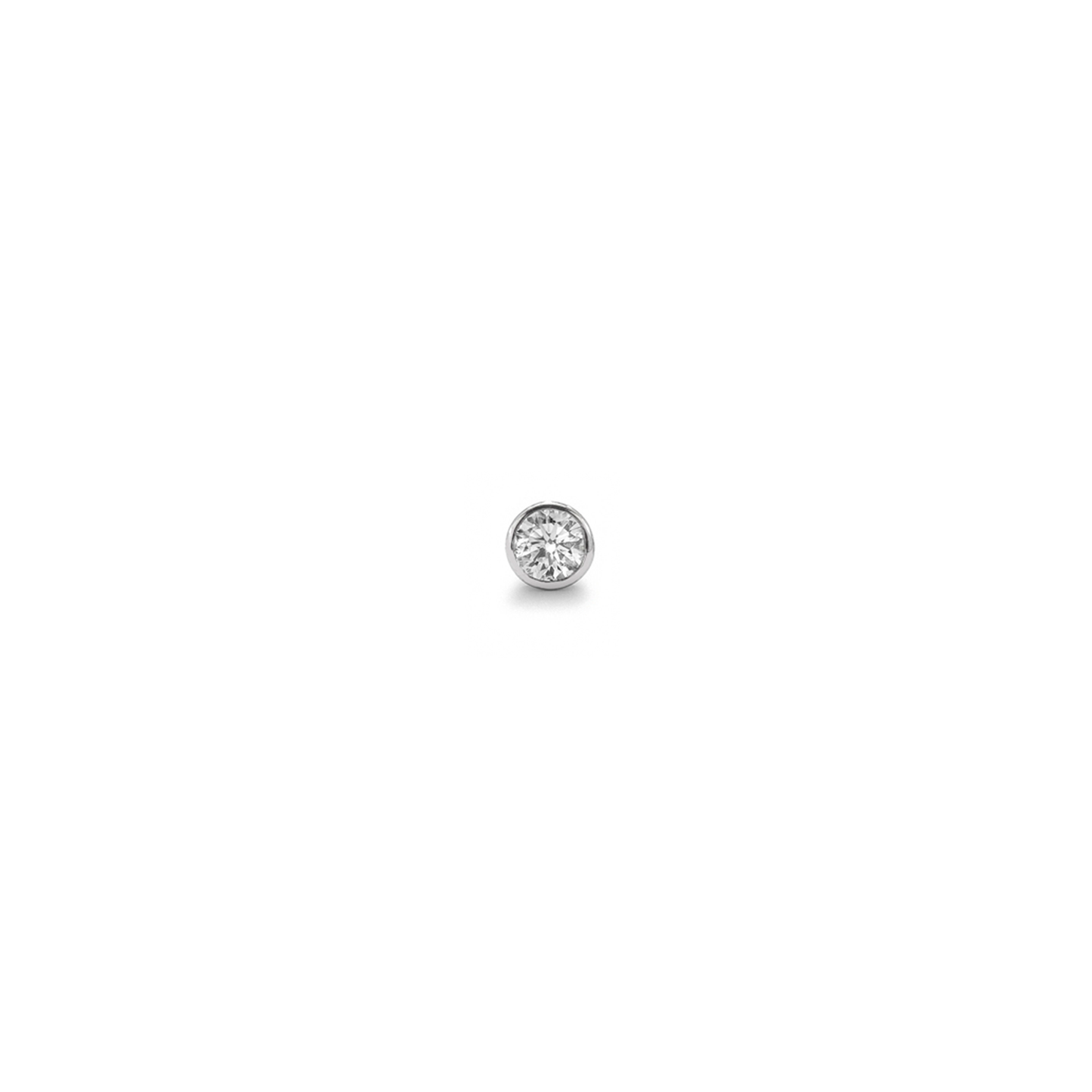 Strobe stud earring - Diamond/ White Gold