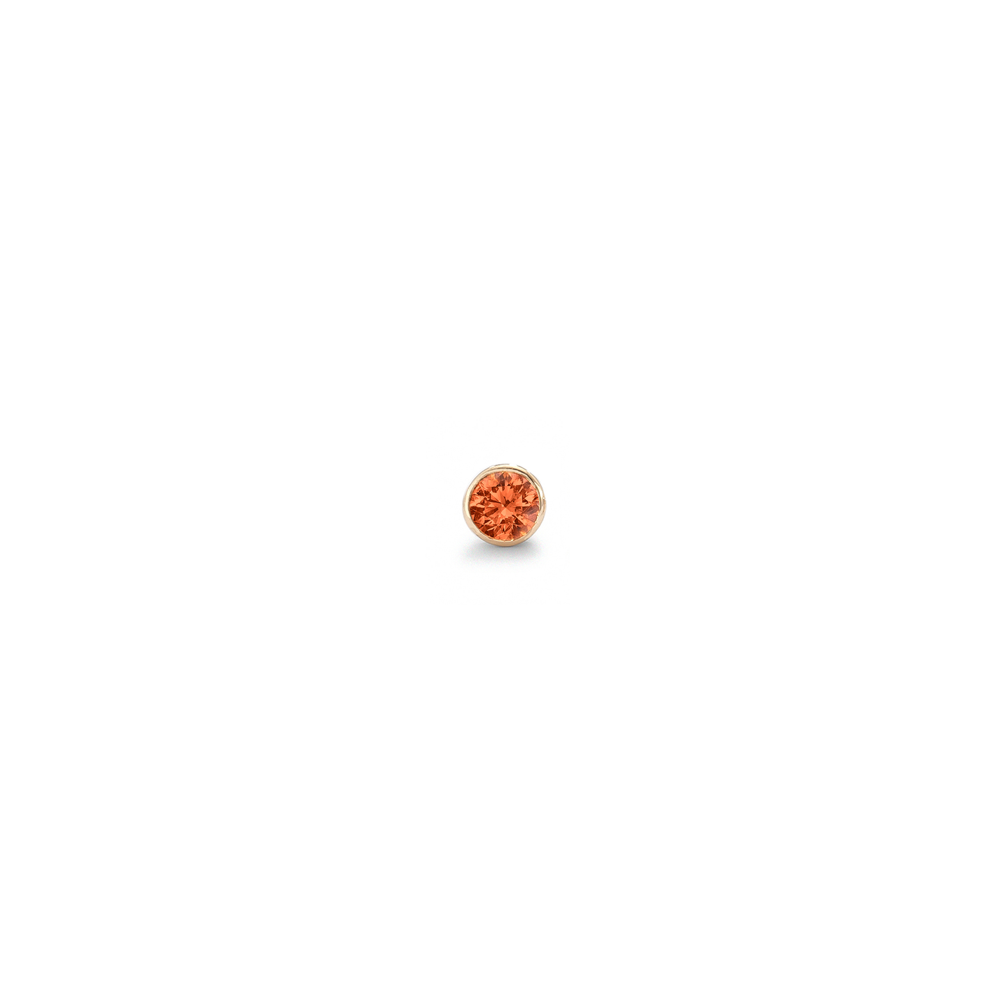 Strobe stud earring - Orange Sapphire