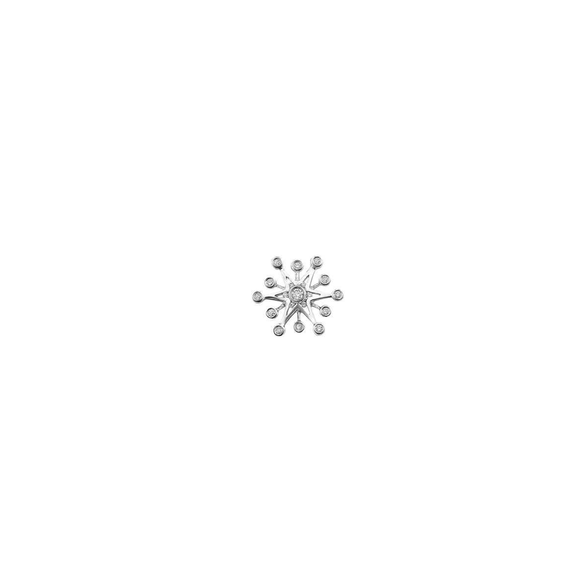 Stud Club Snowflake - Diamond/ White Gold