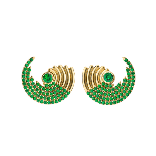 Zouk large tsavorite earrings